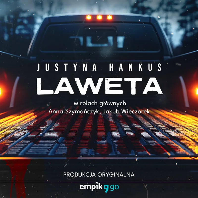 Projekt okładki audiobooka „Laweta".