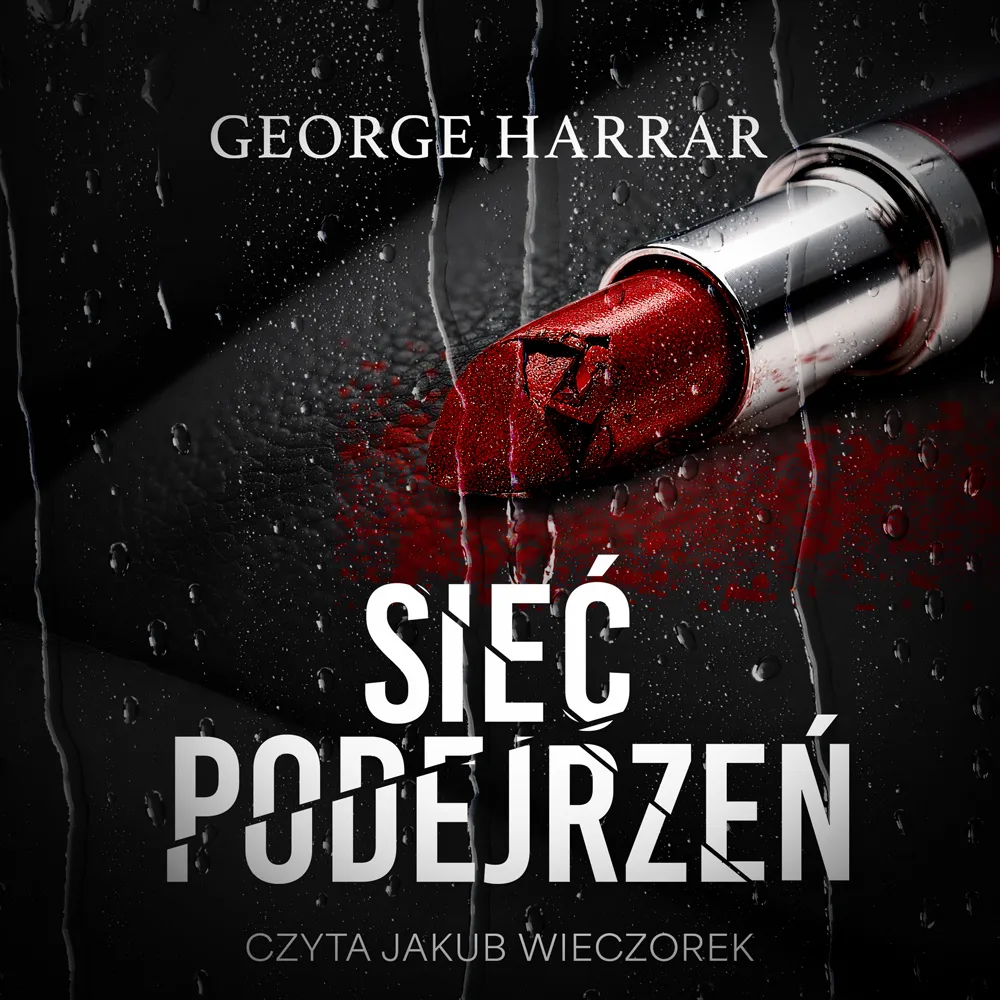 Projekt okładki audiobooka „Sieć podejrzeń".