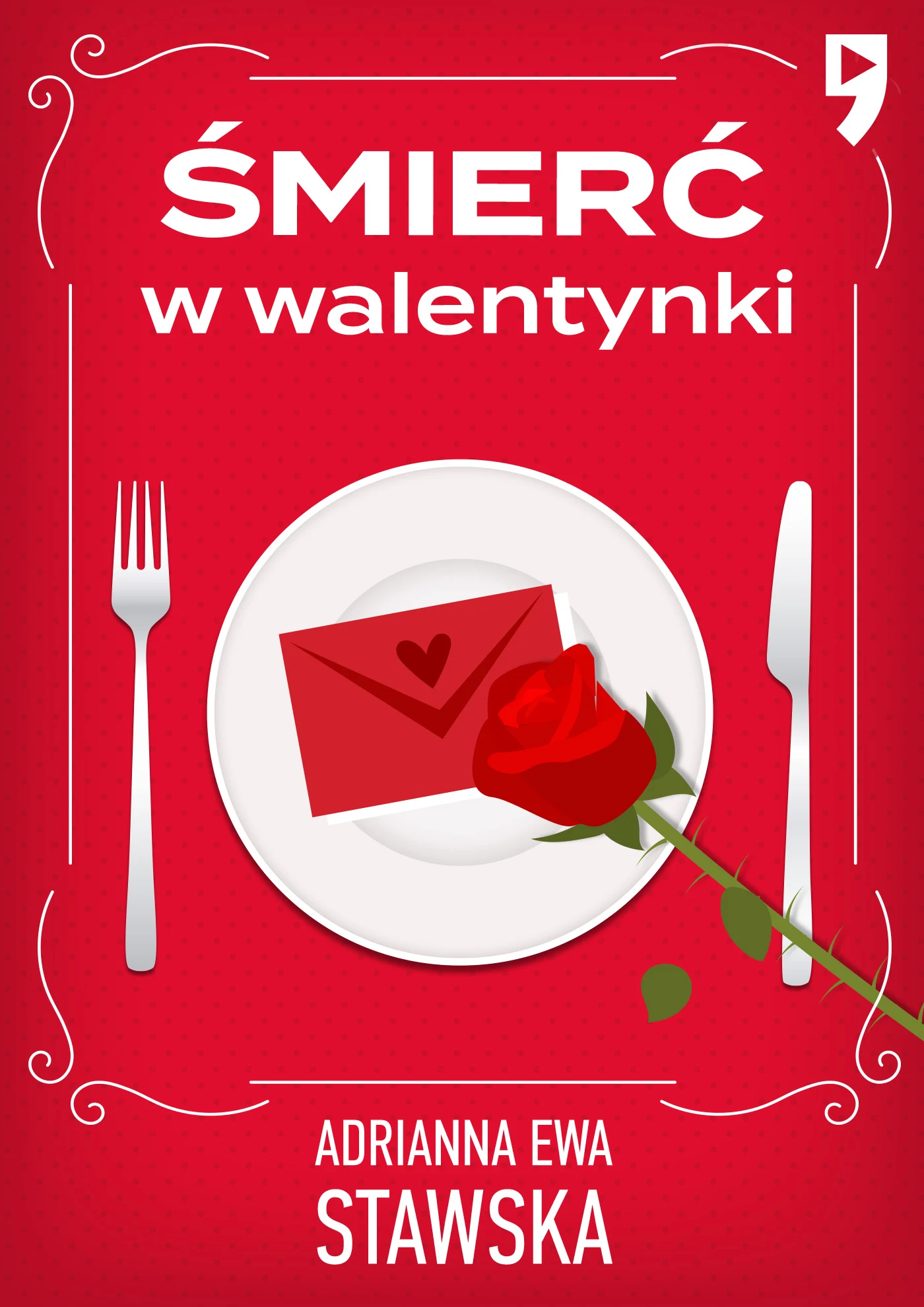 Projekt okładki e-booka „Śmierć w walentynki".