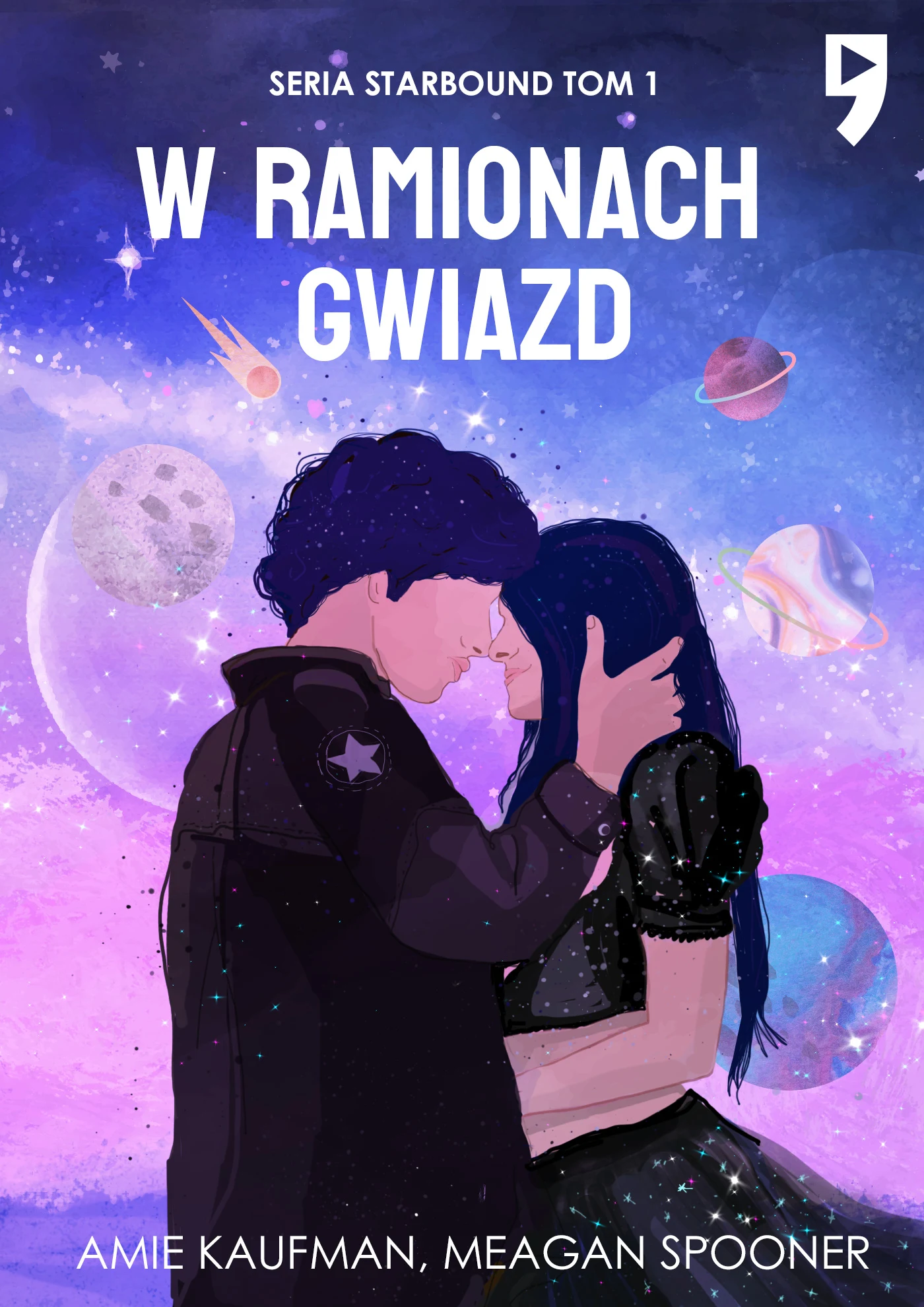Projekt okładki e-booka „W ramionach gwiazd".