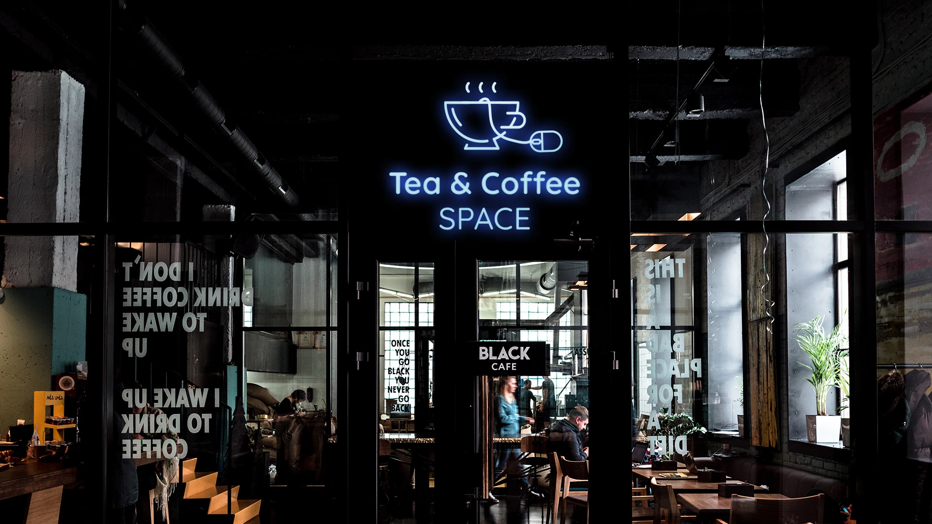 Tea & Coffee Space — logo / identyfikacja, identyfikacja wizualna, projekt Małgorzata Drabina (1)